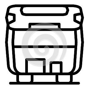 Empty car trunk icon, outline style