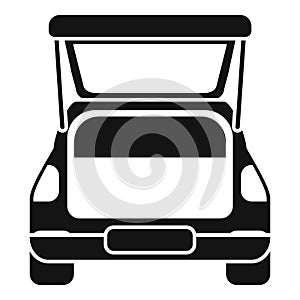 Empty car trunk icon simple vector. Vehicle door