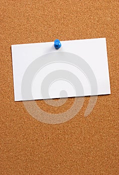 Empty card on a board horizontal with space