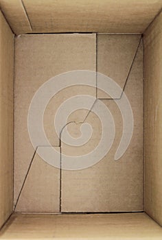 Empty cardboard box, 3d view