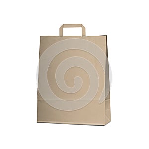 Empty Carrier brown bag on white