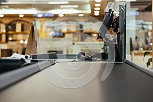 Empty cashier work place