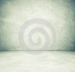 Empty cement room in perspective view, grunge background