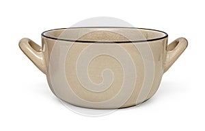empty ceramic bowl isolated