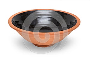 empty ceramic bowl isolated