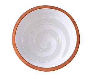 empty ceramic bowl isolated
