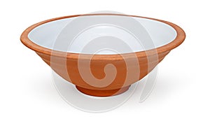 empty ceramic bowl isolated