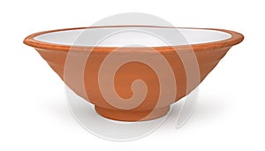 empty ceramic bowl isolated