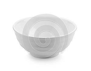 empty ceramic bowl isolated on white