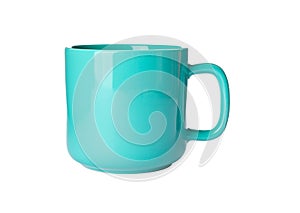 Empty ceramic cup isolated