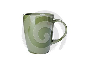 Empty ceramic cup isolated