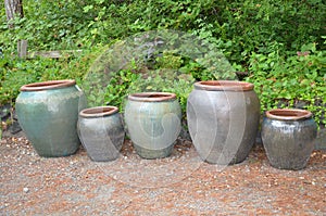 Empty ceramic pots photo