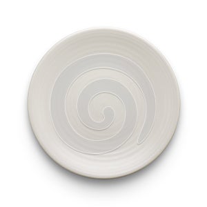 Empty ceramic round plate