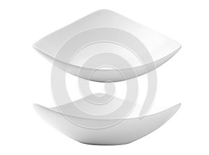 empty ceramic triangular plate