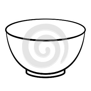 Empty cereal bowl outline icon