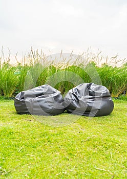 empty chair bag in park