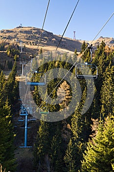 Empty chairlift