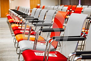 Empty chairs in Conference hall for Corporate Convention or Lecture
