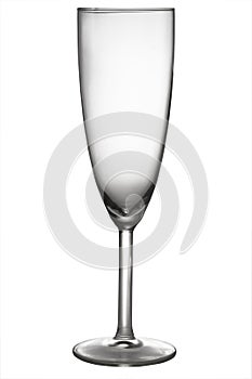 An empty champagne glass