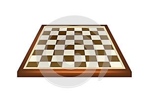 Empty chess board in brown design