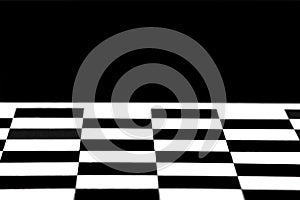 Empty chessboard pattern background, black background