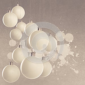 Empty Christmas ornament and splash background