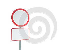 Empty Circle frame and rectangular frame isolated on white background