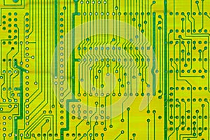 Empty circuit board, pcb printed technology,  background macro
