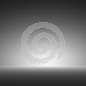 Empty Circular Dark Grey gradient with Black solid vignette lighting Studio wall and floor background well use as backdrop.