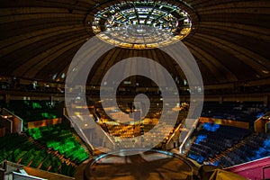 Empty circus in the night.