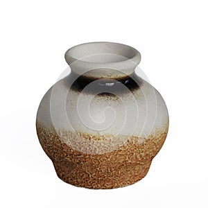 Clay pot isolated on white background