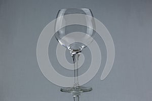 Empty and clean red wine glass