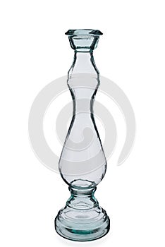 Empty Clear Crystal Curvaceous Candlestick