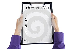 Empty clipboard for future goals