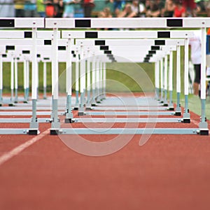 Hurdle on the track photo