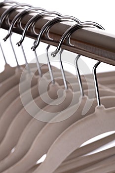 Empty clothes hangers