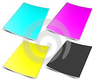 Empty cmyk magazine
