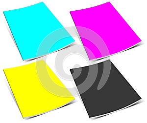 Empty cmyk magazine
