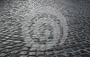 Empty cobblestone background