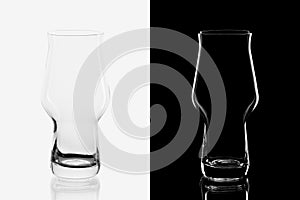 Empty cocktail tulip glass isolated