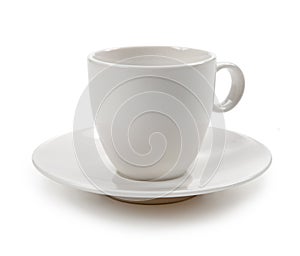 Empty coffee cup isolated on white