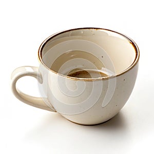 Empty coffee cup isolated on white background