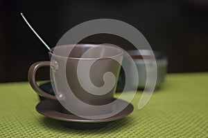 Empty coffee cup ready for fresh coffee