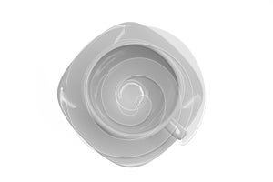 Empty coffee mug, top view