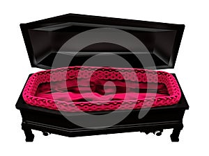 Empty coffin (side view)