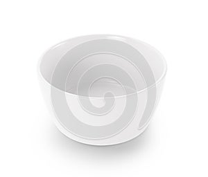 Empty color bowl isolated on white background