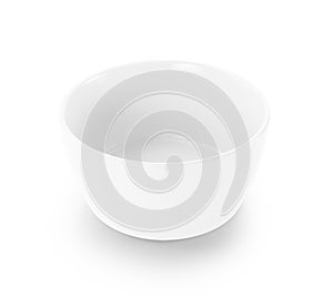 Empty color bowl isolated on white background