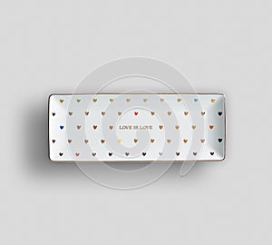 Empty color dish plate background - Empty porcelain color dish of dining plates. - Image photo
