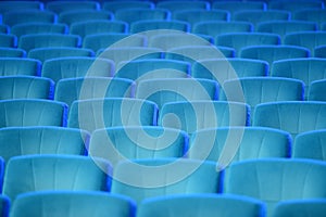 Empty comfortable green seats in theater, cinema