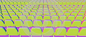 Empty concert hall, no visitors event 3D illustration